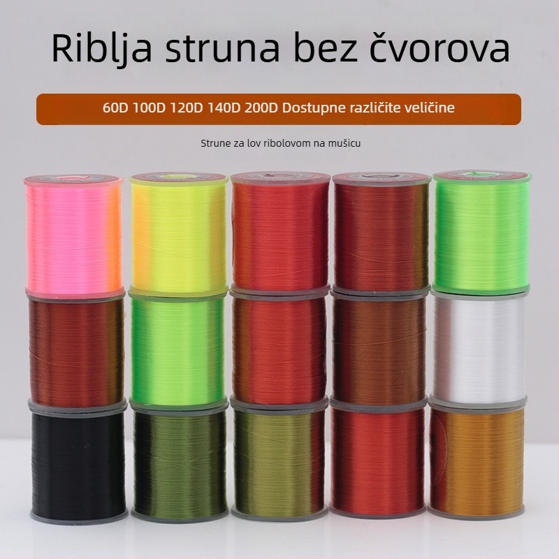 Fluorescencijska bezzvorna mušarska linija s promjerima 60D, 100D, 120D, 140D i 200D