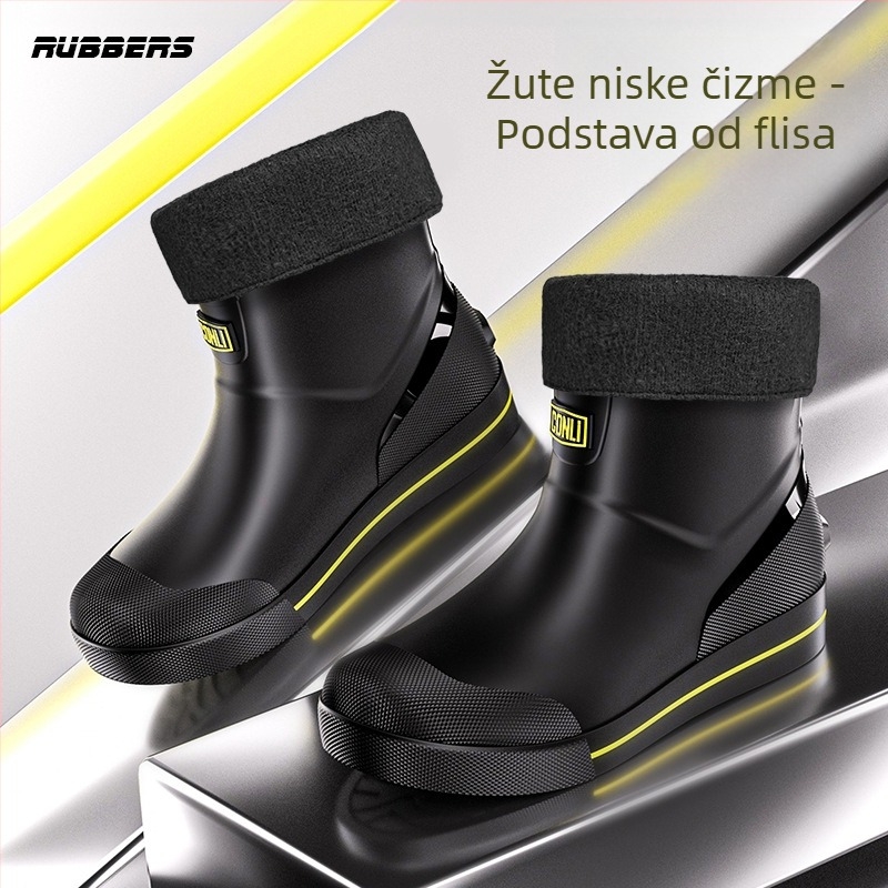 Muške kratke kišne čizme, vodootporne, protuklizne, otporne na habanje, za sva četiri godišnja doba