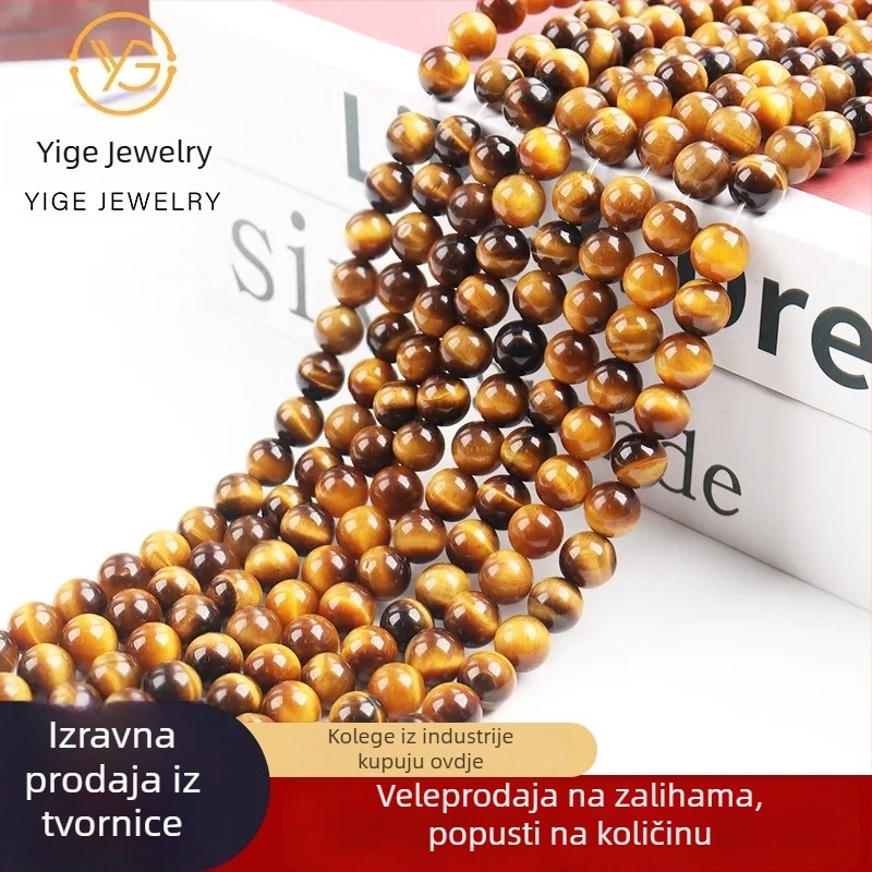 Prirodne perle od tigrovog oka, okrugle perle za DIY nakit, poluproizvodi