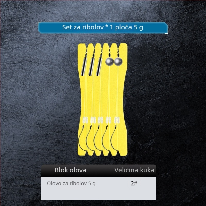 Set za jigging ribolov: jig linija, olovno uteg, udica, Texas rig linija