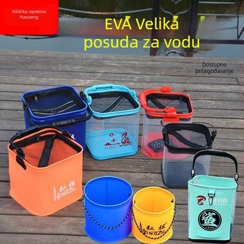 Koš za ribolov za žive ribe, sklopiv, ojačan, EVA, integrirano oblikovanje