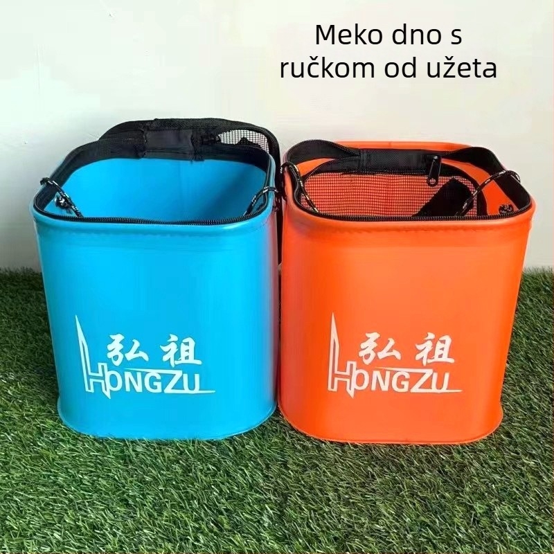 Koš za ribolov za žive ribe, sklopiv, ojačan, EVA, integrirano oblikovanje
