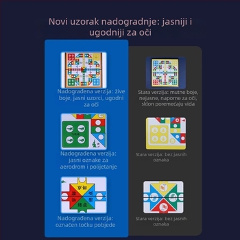 Magnetski preklopni prijenosni set za više igara za djecu i učenike – uključuje kineski šah, dame i Gomoku – edukativna igra