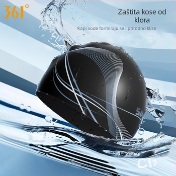 Silikonska kapa za plivanje, 361, za odrasle, jednofarbna