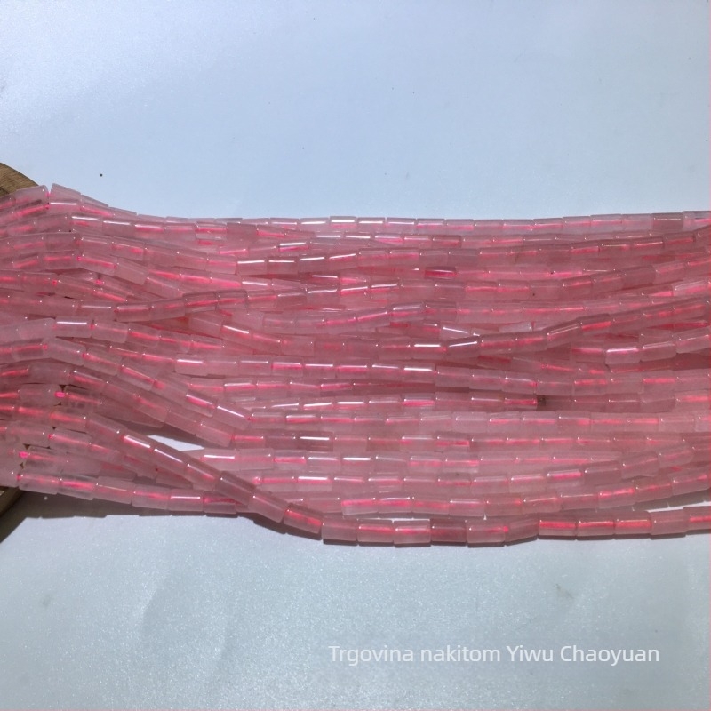 Perle od prirodnog kamena, cilindrične, 8 mm, s rupom za izradu DIY nakita