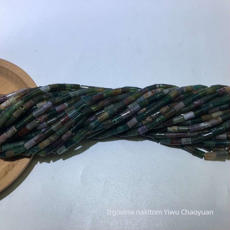 Perle od prirodnog kamena, cilindrične, 8 mm, s rupom za izradu DIY nakita