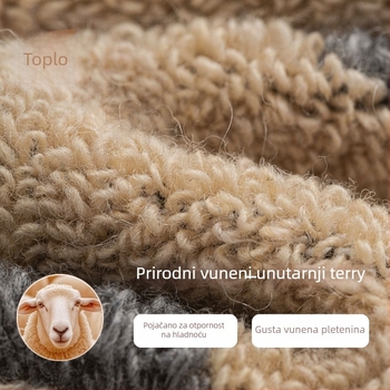 Muške Merino vunene skijaške čarape – visok tube, bezšivne konstrukcije, brzo sušenje, protiv klizanja, protiv trenja, 30–50% Merino vlakna, 96-iglа pletenja, za jesen i zimu