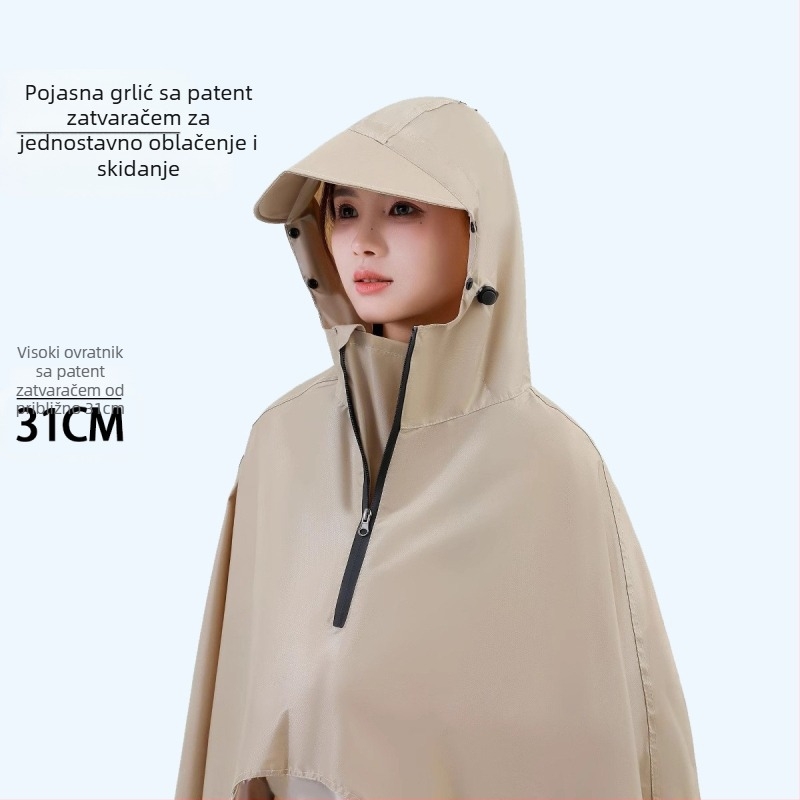 Mingjia pončo za kišu za električna vozila i motocikle, Oxford platno 0,2 mm, PVC vodootporni sloj, ponovno upotrebljivo, prilagodljivo, za odrasle