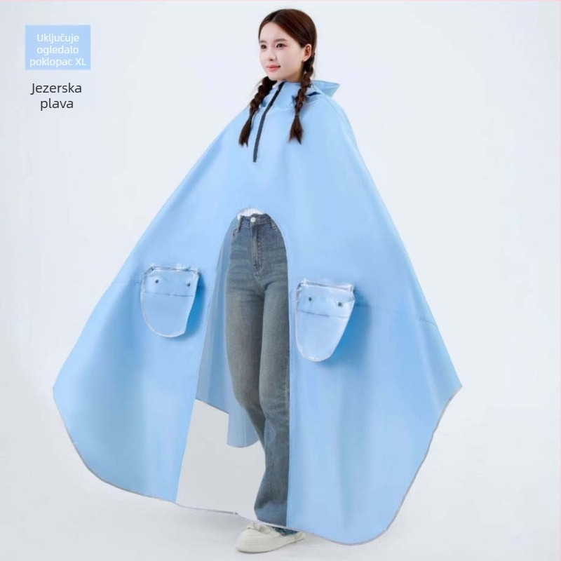 Mingjia pončo za kišu za električna vozila i motocikle, Oxford platno 0,2 mm, PVC vodootporni sloj, ponovno upotrebljivo, prilagodljivo, za odrasle