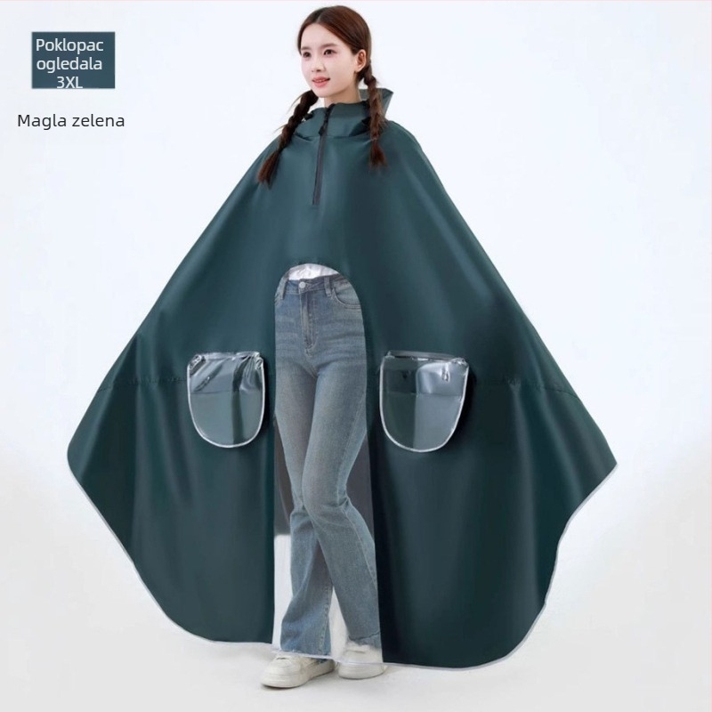 Mingjia pončo za kišu za električna vozila i motocikle, Oxford platno 0,2 mm, PVC vodootporni sloj, ponovno upotrebljivo, prilagodljivo, za odrasle