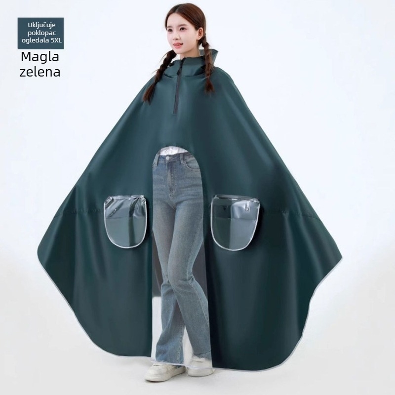 Mingjia pončo za kišu za električna vozila i motocikle, Oxford platno 0,2 mm, PVC vodootporni sloj, ponovno upotrebljivo, prilagodljivo, za odrasle