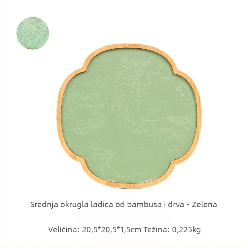 Drvena pločica za nakit u novokineskom stilu, obliku buče, za izlaganje i pohranu narukvica