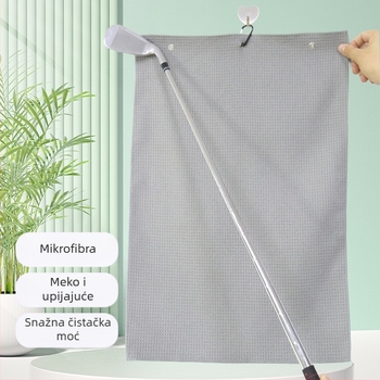 Golf ručnik od mikrovlakana s wafl uzorkom, 260 g, ravno tkanje, logotip otisnut.