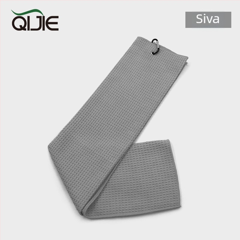 Golf ručnik od mikrovlakana s wafl uzorkom, 260 g, ravno tkanje, logotip otisnut.