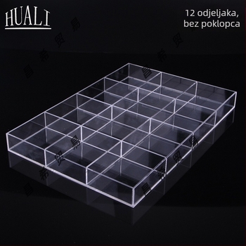 Kutija za nakit s mrežastim dijelovima, prozirna, otporna na prašinu, materijal papir, pastoralni stil