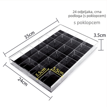 Kutija za nakit s mrežastim dijelovima, prozirna, otporna na prašinu, materijal papir, pastoralni stil