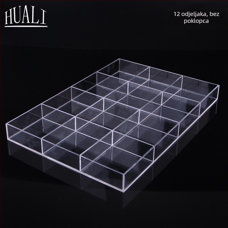 Kutija za nakit s mrežastim dijelovima, prozirna, otporna na prašinu, materijal papir, pastoralni stil