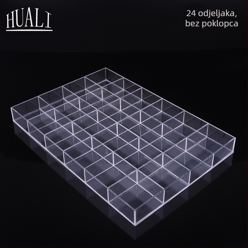 Kutija za nakit s mrežastim dijelovima, prozirna, otporna na prašinu, materijal papir, pastoralni stil