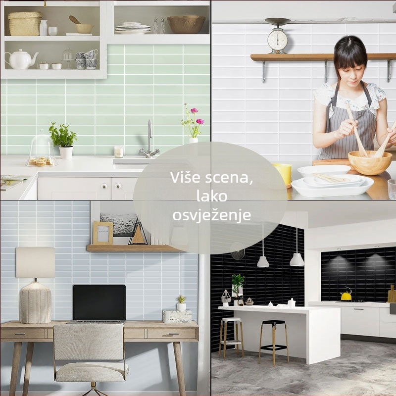 3D epoksidna zidna naljepnica, samoljepljiva, vodootporna, PET+PU ljepilo, jedinstven dizajn, 1 komad, pogodna za dnevni boravak, spavaću sobu, ured, restoran, kupaonicu