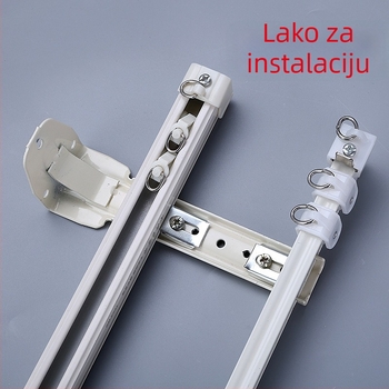 Gornji držač zavjese — višenamjenski, model Curtain top code, materijal čelik, za viseće zavjese, stil moderni minimalizam
