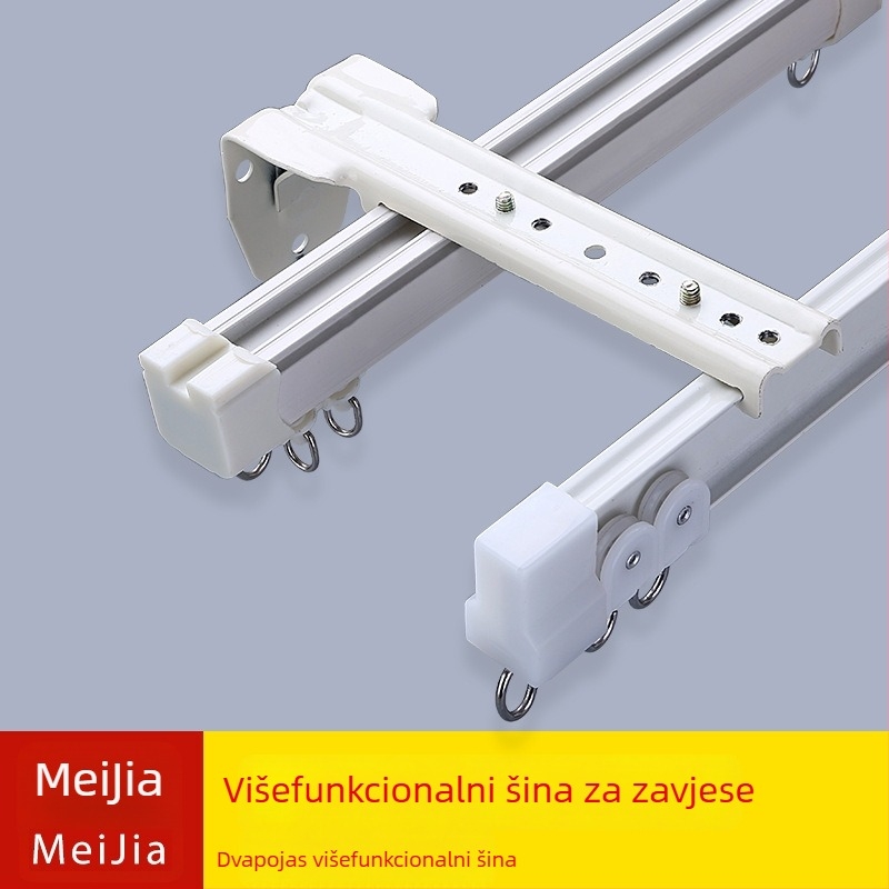 Gornji držač zavjese — višenamjenski, model Curtain top code, materijal čelik, za viseće zavjese, stil moderni minimalizam