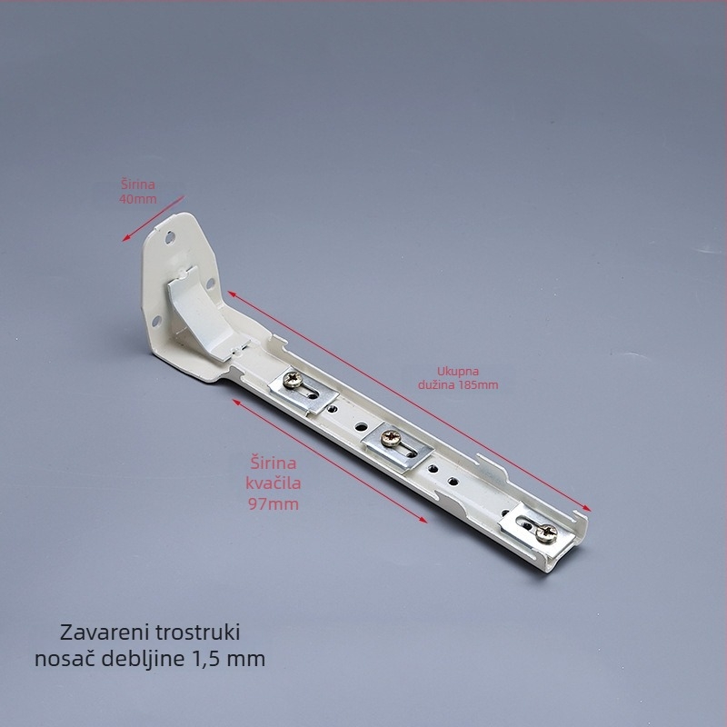 Gornji držač zavjese — višenamjenski, model Curtain top code, materijal čelik, za viseće zavjese, stil moderni minimalizam