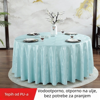 Kružni stolnjak PVC – vodootporan, otporan na ulja, protuklizni, hotelski stil