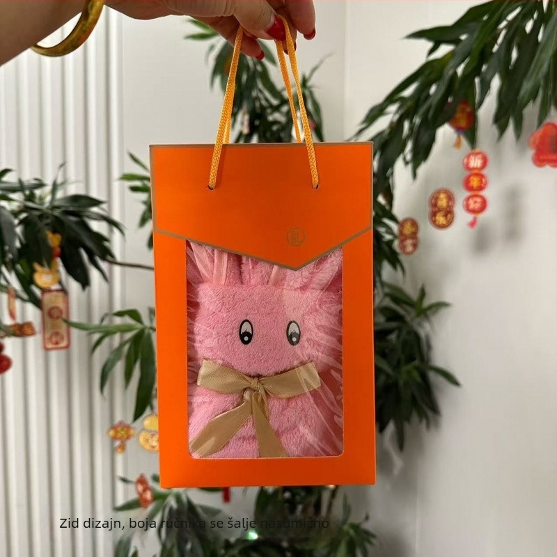 Ručník s motivom medvjeda – upijajući, debeli; svadbeni suvenir, težina 200 g ili više, proizvodni postupak: tisak, Jacquard