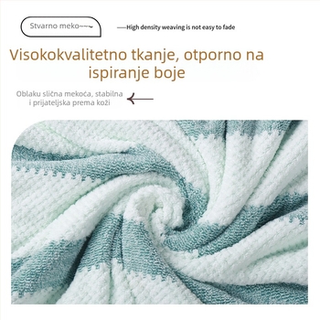 Set ručnika od koralnog flisa – 3 komada, ručnici za kupanje i lice, ravno pletenje, vlakna 32s, težina 200 g+