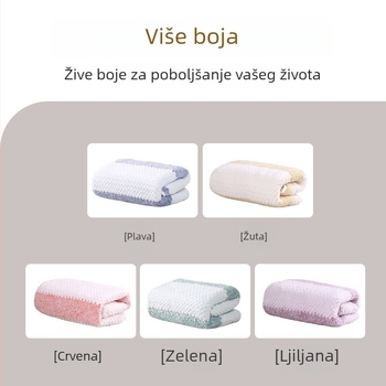 Set ručnika od koralnog flisa – 3 komada, ručnici za kupanje i lice, ravno pletenje, vlakna 32s, težina 200 g+