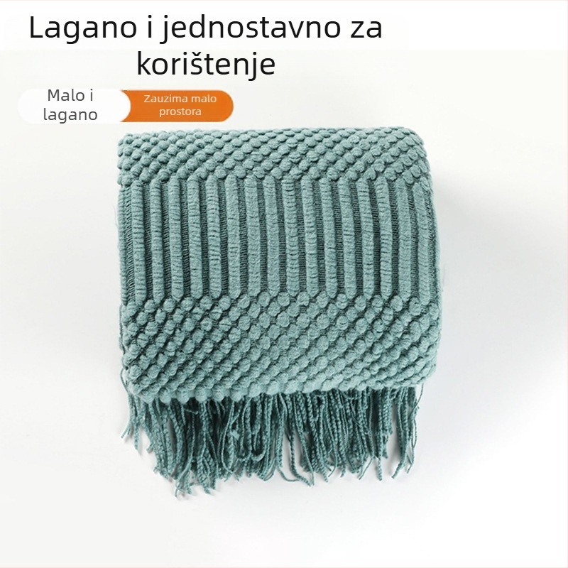 Deka za kauč u nordijskom stilu, pleteni uzorak ananasa — deka za odmor