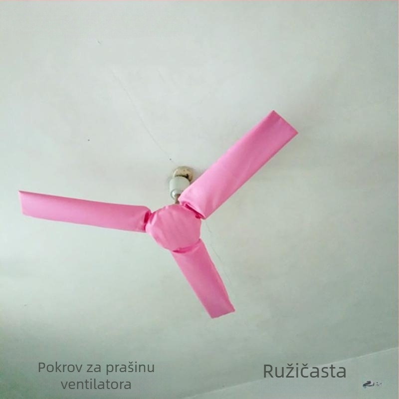 Navlaka za prašinu za trojlamelni stropni ventilator, tiskana tkanina s uzorkom, potpuno pokrivanje, otpornost na mrlje
