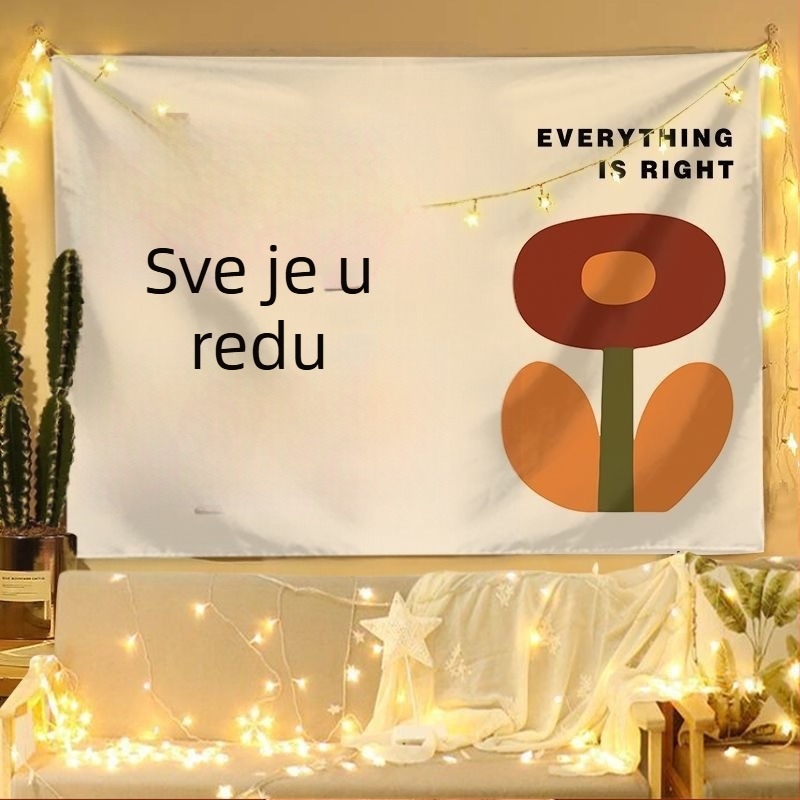 Instagram-stilu minimalistička zidna tapiserija za spavaću sobu i dnevni boravak, s blackout efektom – dekorativna pozadina zida