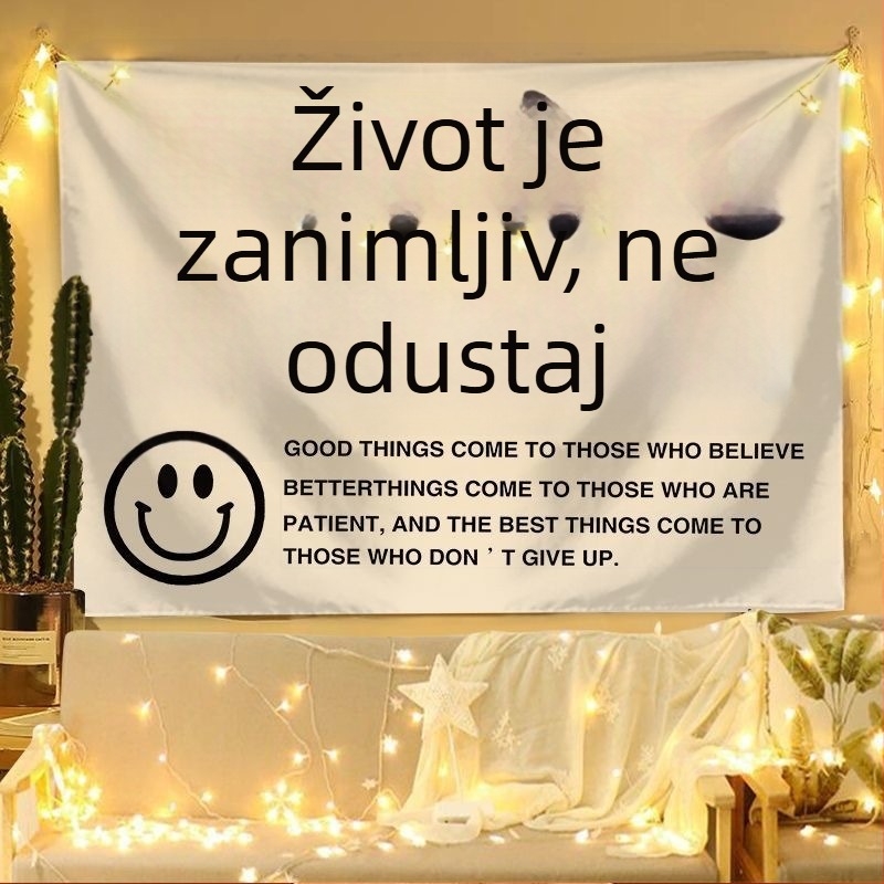 Instagram-stilu minimalistička zidna tapiserija za spavaću sobu i dnevni boravak, s blackout efektom – dekorativna pozadina zida