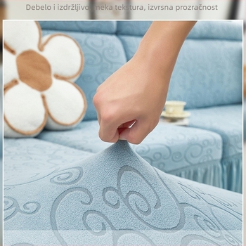 Zaštitna navlaka za kauč protiv grebanja mačaka, univerzalna, protuklizna, za kauč tip chaise, za četiri sezone