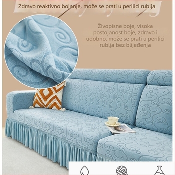 Zaštitna navlaka za kauč protiv grebanja mačaka, univerzalna, protuklizna, za kauč tip chaise, za četiri sezone