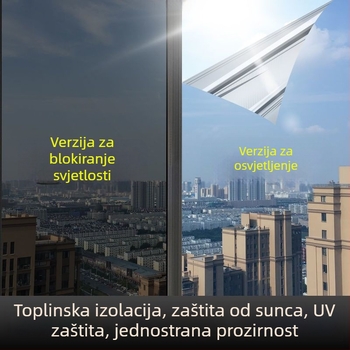 5 m izolacijski film za prozor – zaštita od sunca i privatnosti, folija za staklo balkon
