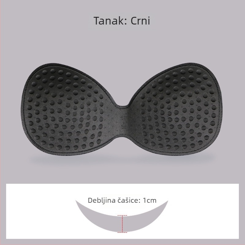 Spužvasti jednoplošni umetak grudnjaka za sport — bez šavova, debeo, prozračan, naglašava dekolte