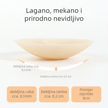 Silikonske grudne flastere - ultratanki, prozračni i nevidljivi; kružni oblik bradavice, sjajan završetak i dizajn s izrezima.