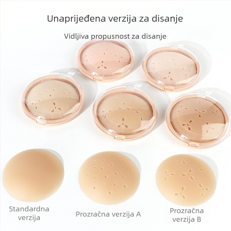 Silikonske grudne flastere - ultratanki, prozračni i nevidljivi; kružni oblik bradavice, sjajan završetak i dizajn s izrezima.