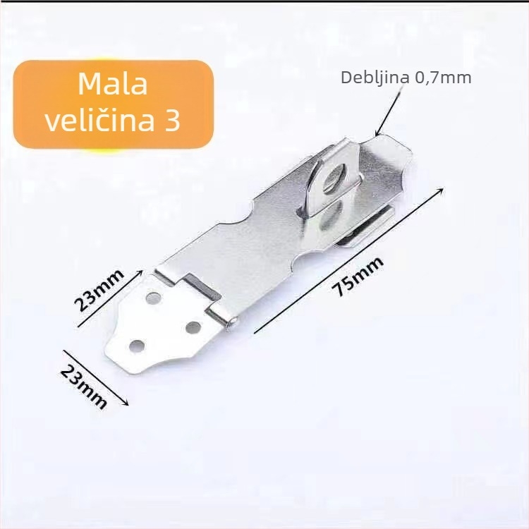 Pin-tip brava za vrata od nehrđajućeg čelika, pločica zaključavanja, površinska montaža, moderni minimalistički stil