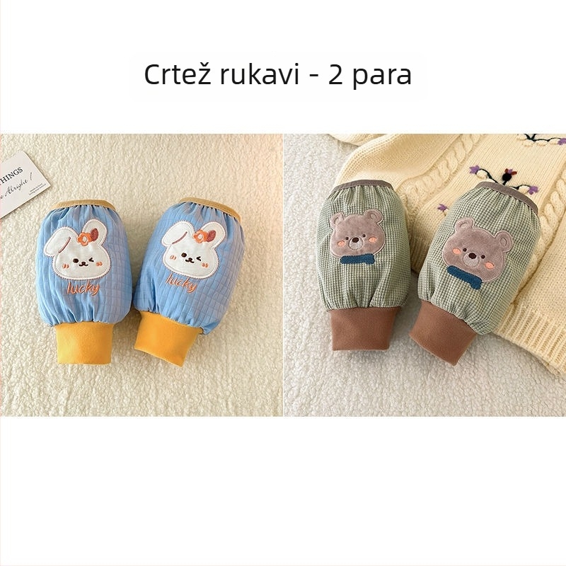 Dječji velurovi zaštitnici rukava, jednobojni, topli, unisex, za uzrast 3–8 godina, proljeće, originalni dizajn