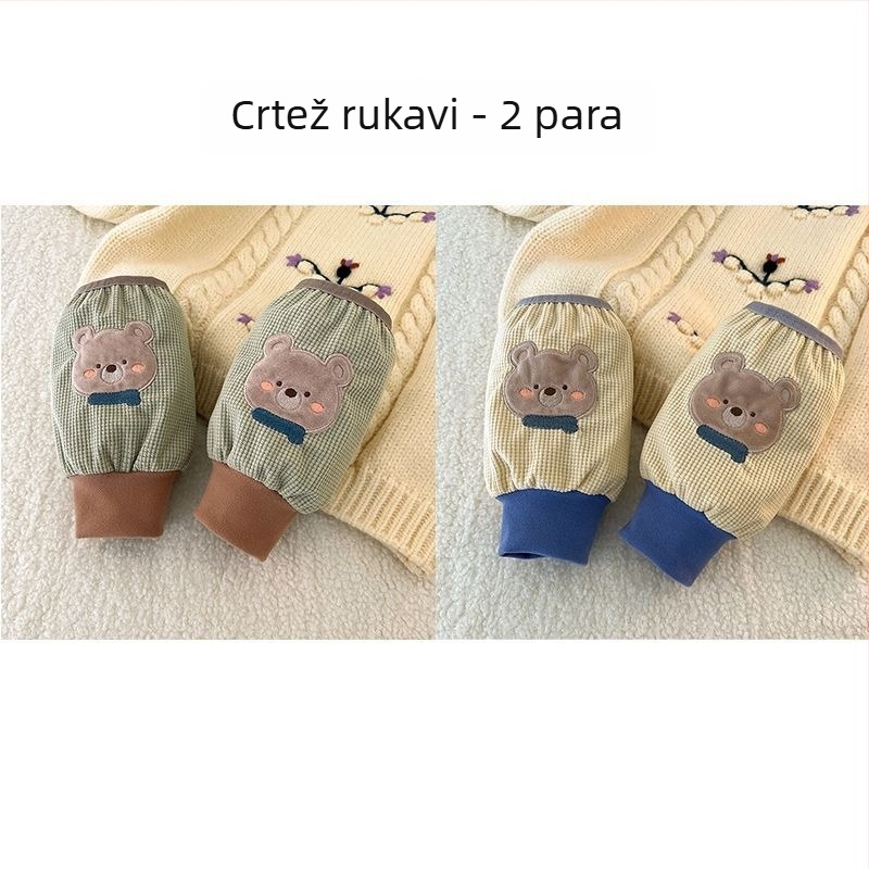 Dječji velurovi zaštitnici rukava, jednobojni, topli, unisex, za uzrast 3–8 godina, proljeće, originalni dizajn