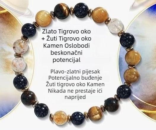 Narukvica od umjetnog kristala Zhenli — unisex, ručna izrada, geometrijski dizajn, model ZLSP-K-151