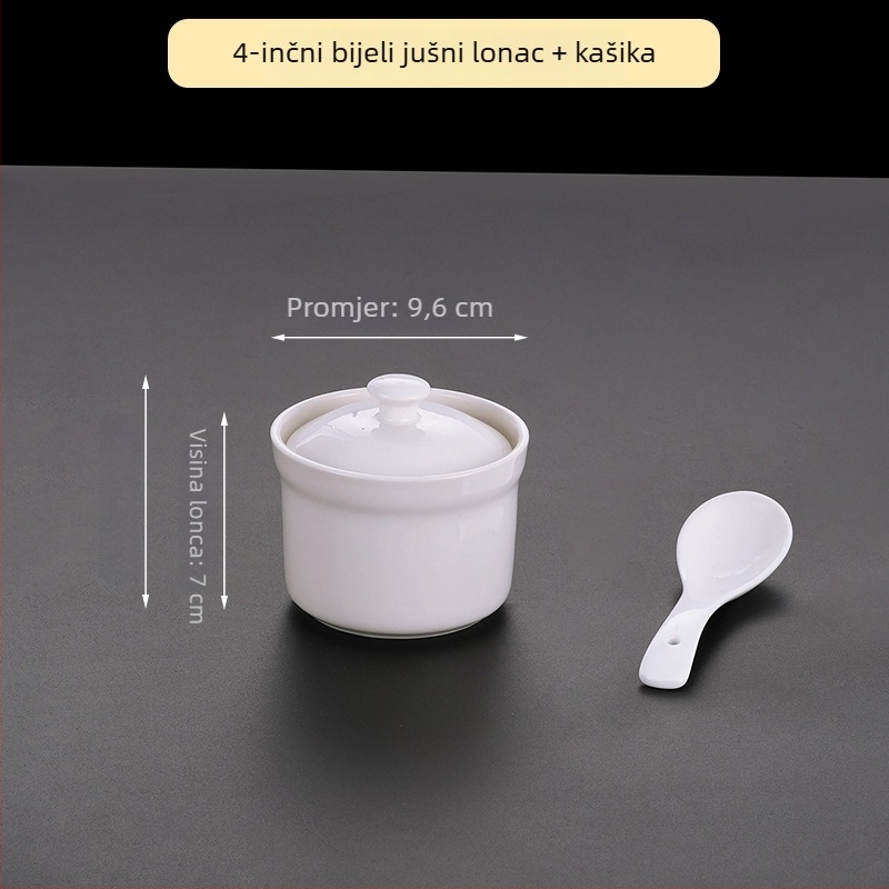 Porcelanska zdjela za hotel, moderan minimalistički dizajn; pogodna za juhe, gulaše i naparena jaja; poslovni poklon