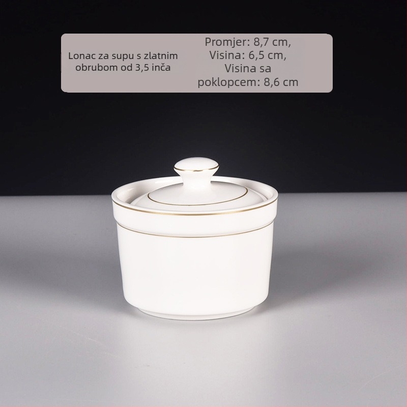 Porcelanska zdjela, moderni minimalistički stil, pogodna za mikrovalnu pećnicu, površina s podglazurnom bojom, mogućnost prilagođavanja