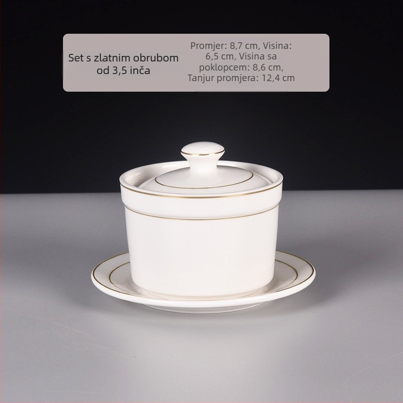 Porcelanska zdjela, moderni minimalistički stil, pogodna za mikrovalnu pećnicu, površina s podglazurnom bojom, mogućnost prilagođavanja