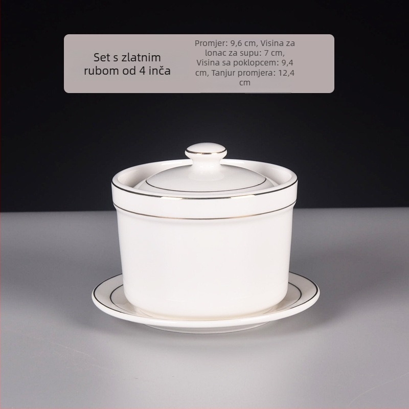 Porcelanska zdjela, moderni minimalistički stil, pogodna za mikrovalnu pećnicu, površina s podglazurnom bojom, mogućnost prilagođavanja