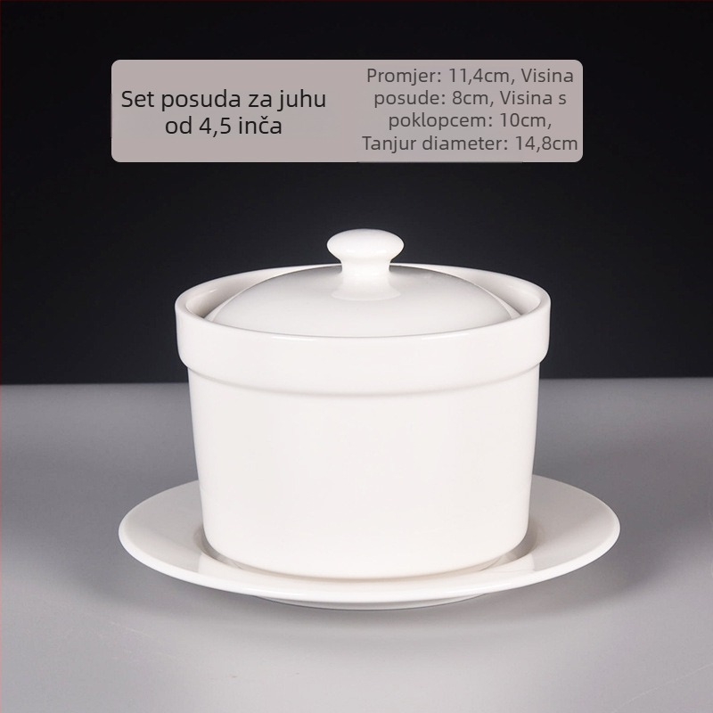 Porcelanska zdjela, moderni minimalistički stil, pogodna za mikrovalnu pećnicu, površina s podglazurnom bojom, mogućnost prilagođavanja