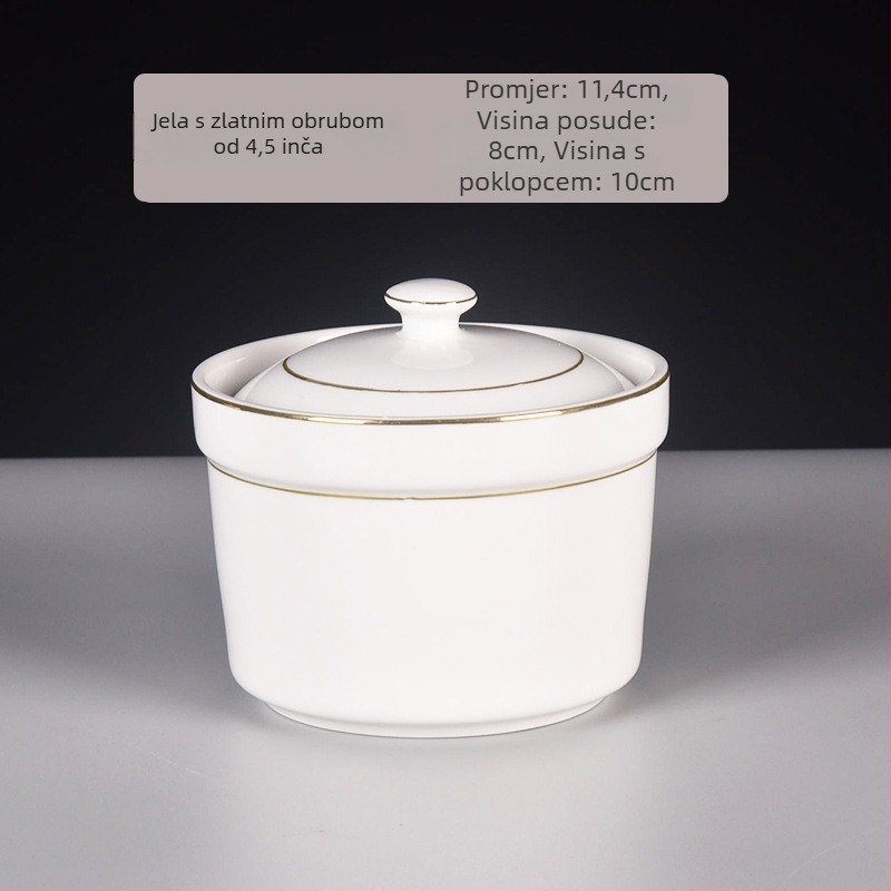 Porcelanska zdjela, moderni minimalistički stil, pogodna za mikrovalnu pećnicu, površina s podglazurnom bojom, mogućnost prilagođavanja